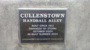 Cullinstown Handball Alley with sign