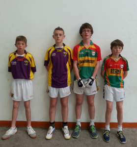 BU13D. Jack Murphy and Gavin Lawlor, Wexford with Cormac  O'Brien and Eoin Hosey, Carlow 