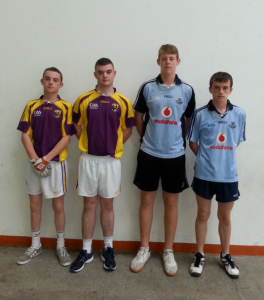 Liam Rossiter and Thomas Hall, Wexford who defeated Cathal Caverly and Peter Tierney, Dublin in BU16D