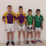 Adam Hanrahan with Patrick Boland and Kilkenny opponents