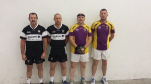 Martin Cooney and Shane Bruen, Sligo winners of the All Ireland MBD title with Wexford's Damien Kelly and John Roche