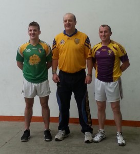 Martin Raftery, Leitrim, and Paul Lambert, Wexford with Frank Daly, Na Fianna