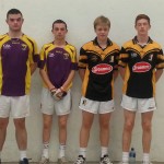 Thomas Hall and Liam Rossiter alongside their Kilkenny opponents
