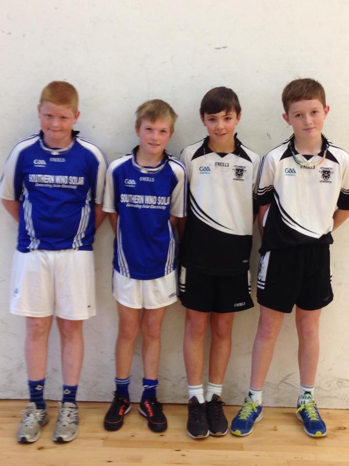 Boys under 12 doubles finalists Dean O'Neill and Michael Gaynor, Ballymitty and Richard Lawlor and Diarmuid Moore, St. Josephs