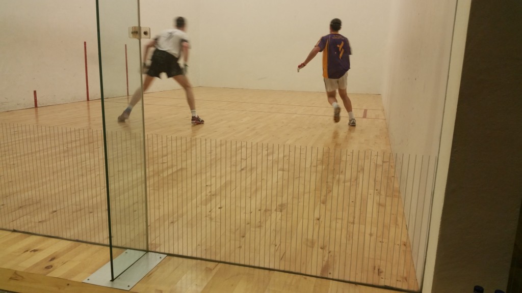 Buggy takes centre court as Hynes gets ready to move in on the shot