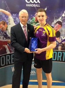 Daniel Kavanagh with Willie Roche following his win in the boys 17 and under Nationals