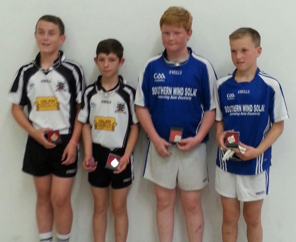 Boys under 13 doubles winners Coolgreany with runners up Ballymitty