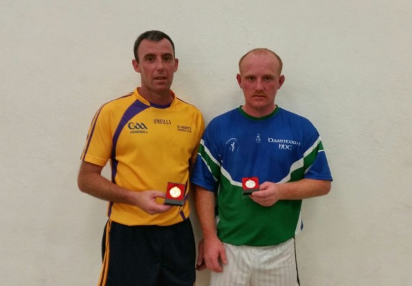 Tommy Hynes confirmed his position as Wexford 's top handballer for the third year in a row by defeating Mikie Berry, Barntown 13-21, 21-12, 21-3