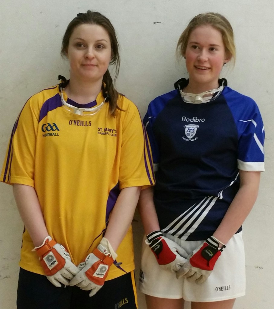 Claire Cousins, St. Mary's won the opening title of the 40x20 season when she defeated Ciara Parnell, Ballyhogue 21-7, 21-16 in the junior D singles final. Claire who had been beaten in the 2015 final is now promoted to the junior C grade.