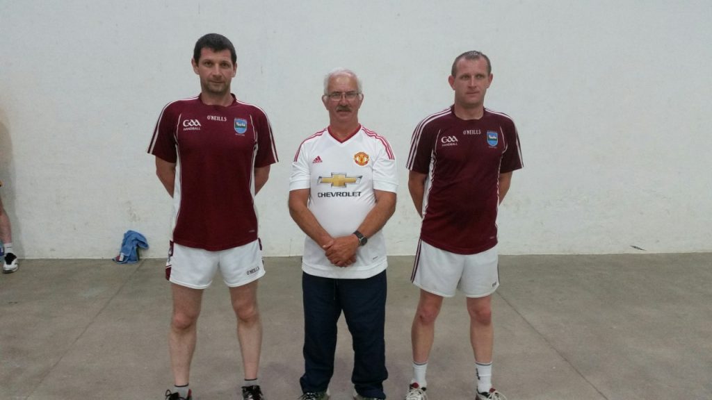 David Stanners and James Stanners with Taghmon Chairman Joe Sidney
