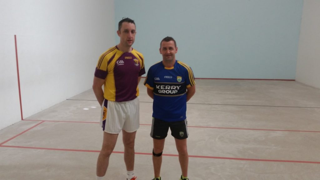 Gavin Buggy, Wexford and Dominick Lynch, Kerry ahead of their All Ireland O35AS semi final at St. Mary's, Wexford 
