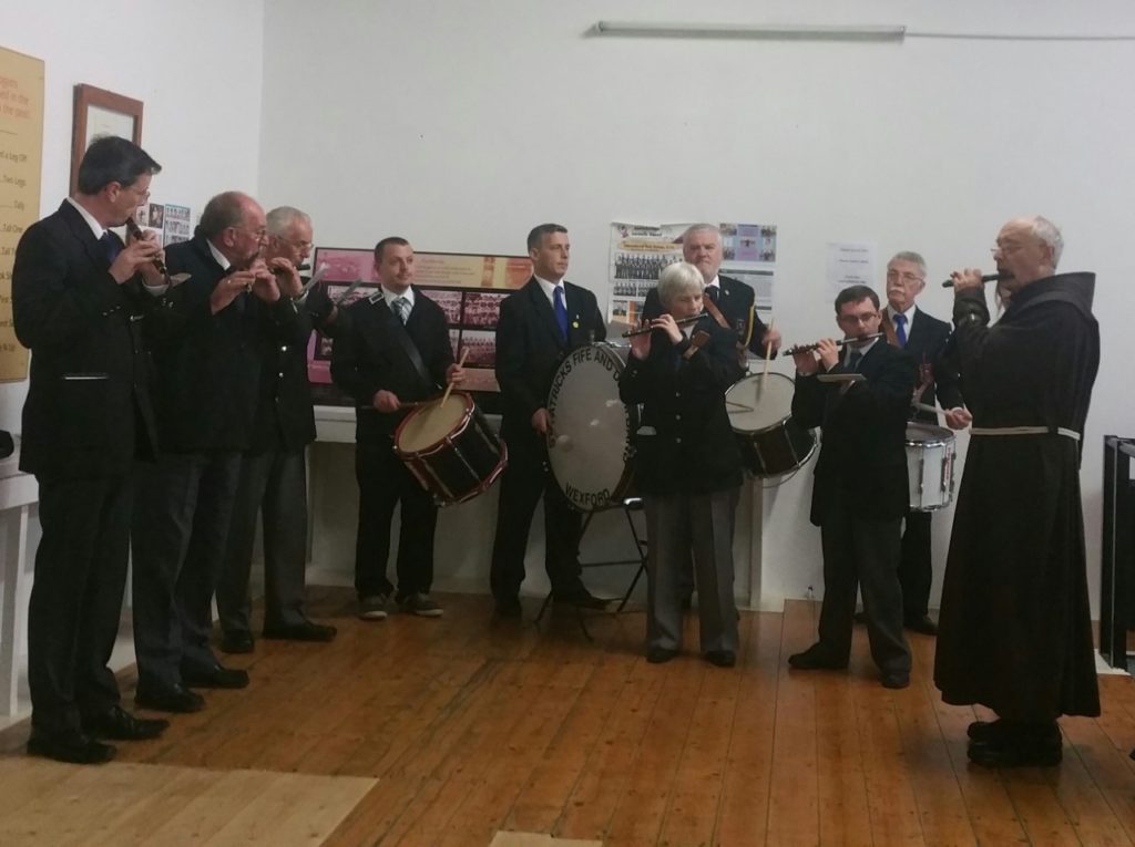 Castlebridge Fife and Drum band performing at the launch