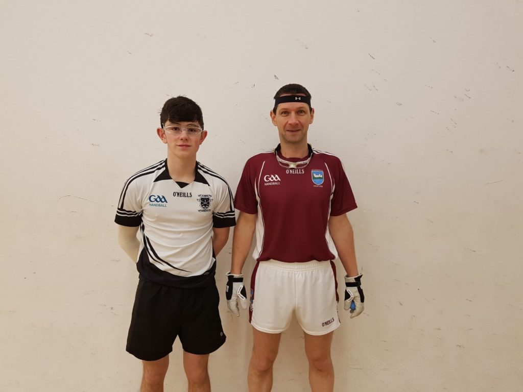 Adam Walsh, St. Josephs and David Stanners, St. Martins provided a pulsating junior C singles decider before Walsh added this to the junior D grade he won last year. The winning scoreline was 14-21, 21-17, 21-16